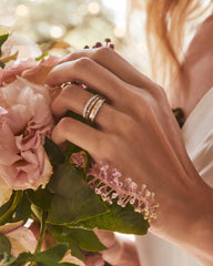 Whitney 14k Yellow Gold Band Ring in White Diamond