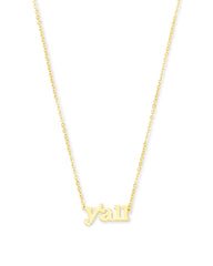 Y'all Pendant Necklace in 18k Gold Vermeil