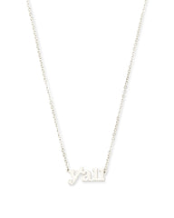 Y'all Pendant Necklace in Sterling Silver