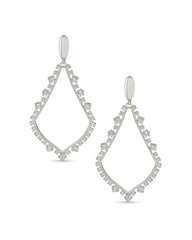 Sophee Crystal Clip-On Drop Earrings in Silver
